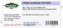 FREE CHEESE OFFER!